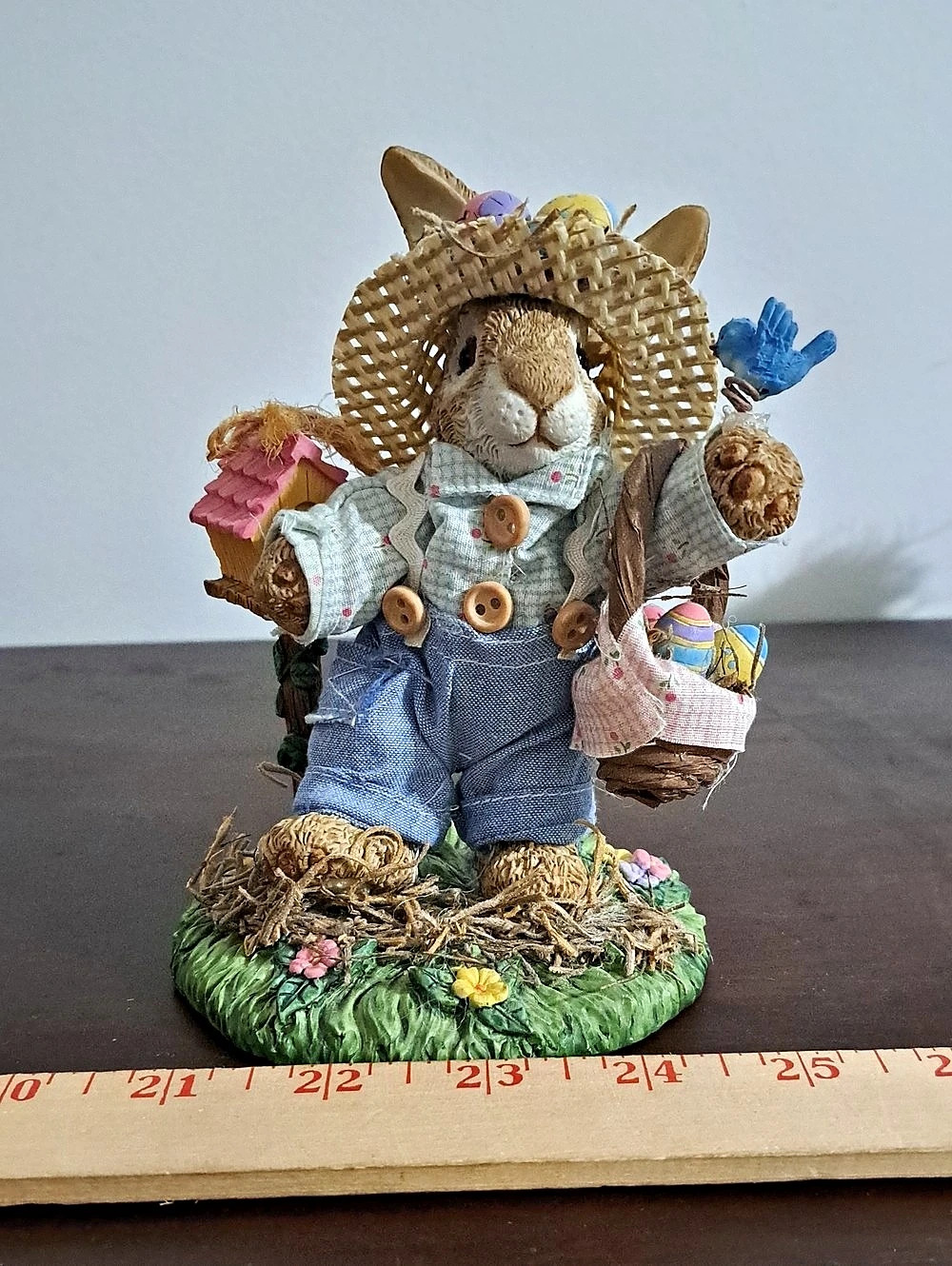 Rabbit Harvest Easter Scene Figurine Decor